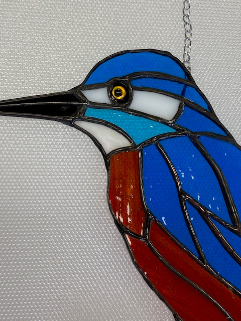 Stained Glass Kingfisher & Branch