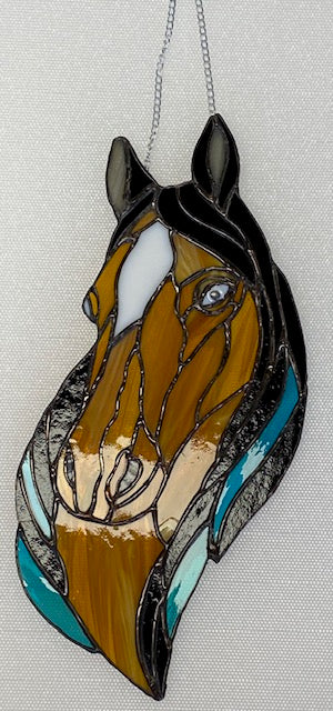 Stained Glass Horse Head