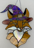 Stained Glass Fox in Hat