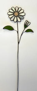 Stained Glass White Daisy 2