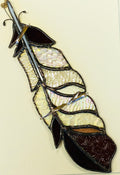 Stained Glass Feather- Browns