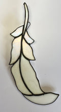 Stained Glass Feather- White Iridescent