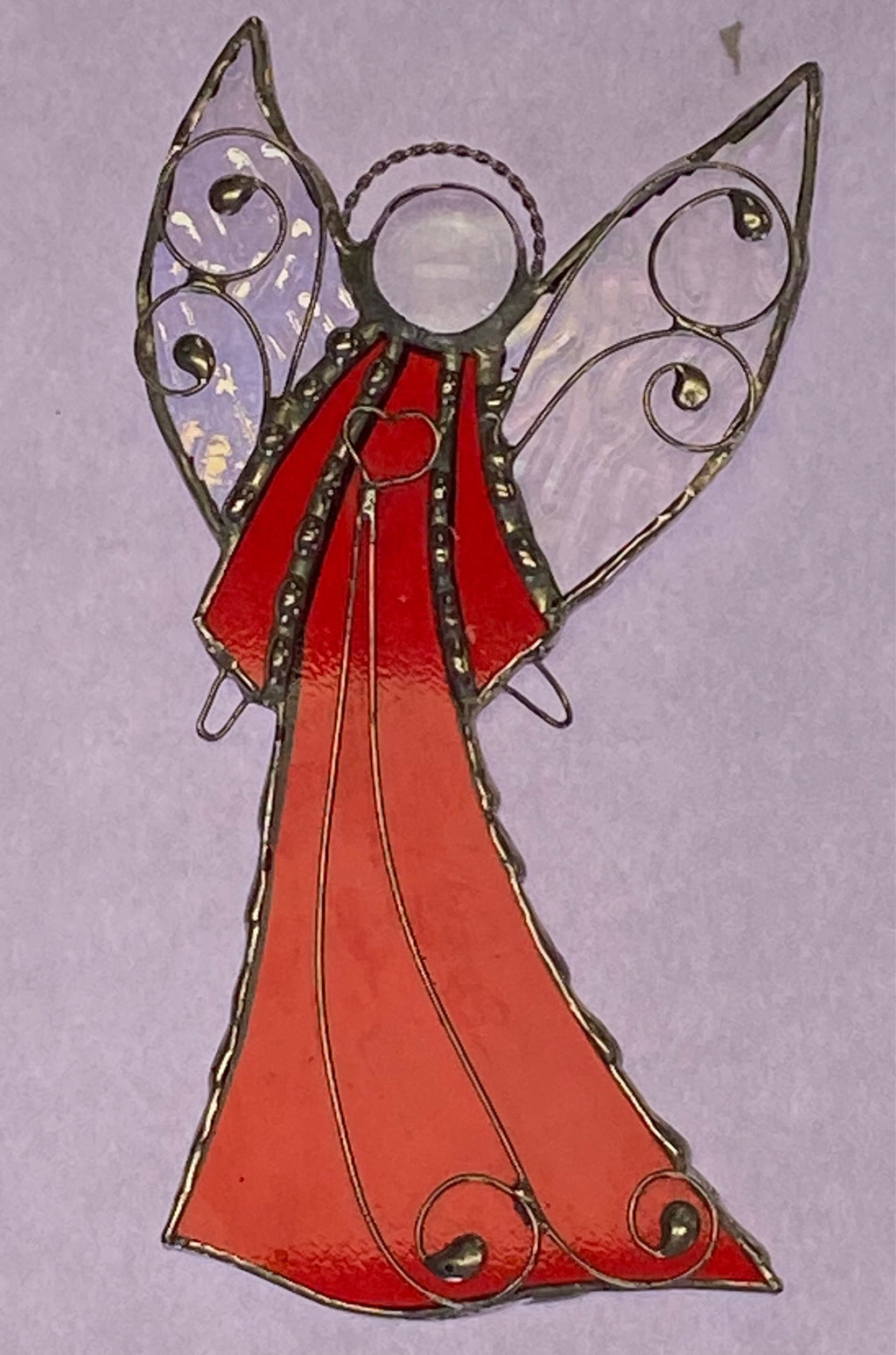Stained Glass Angel- Red