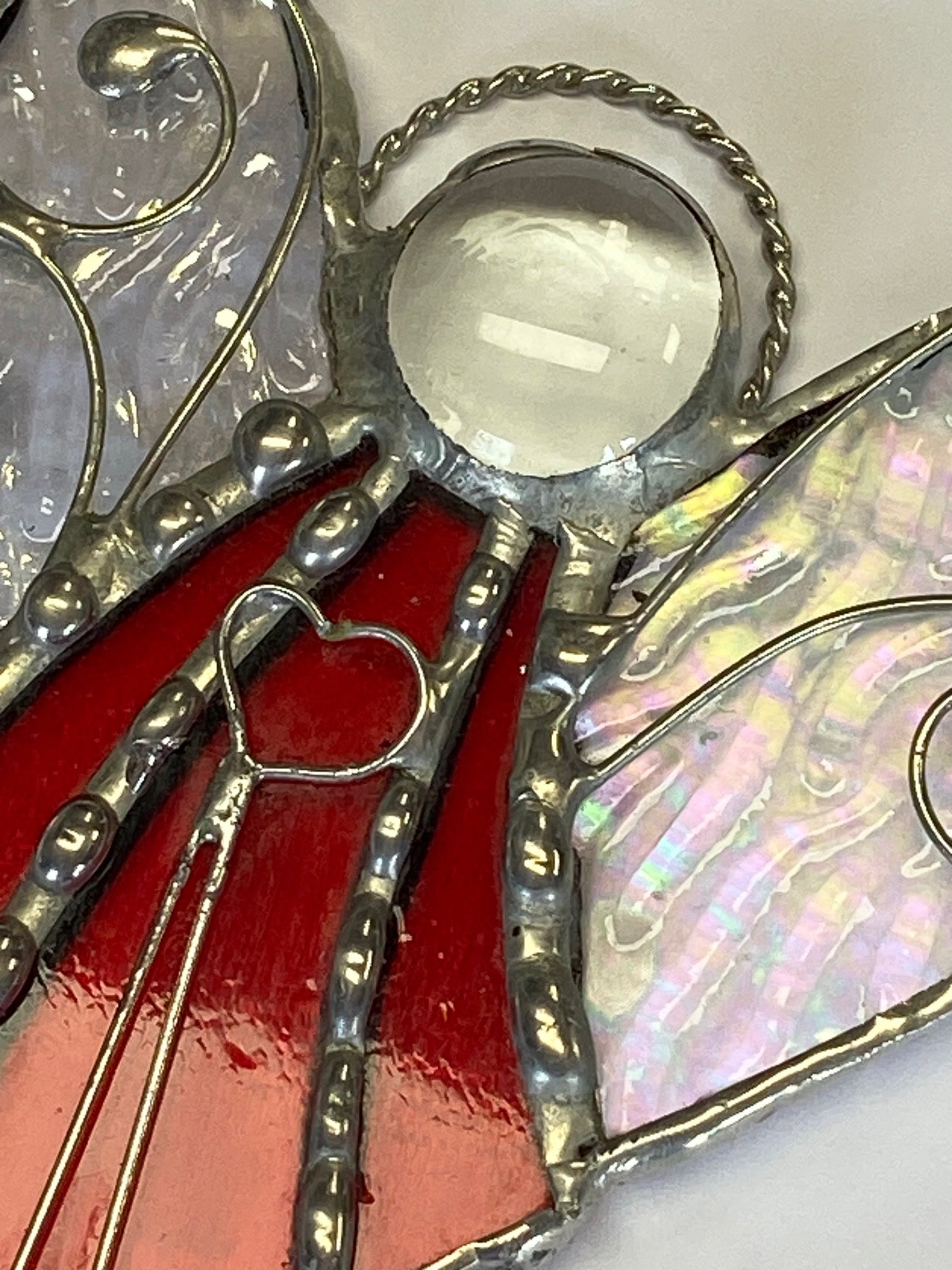 Stained Glass Angel- Red
