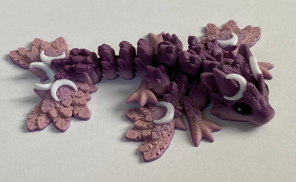 Small 3D Printed Lunar Dragon- Purple