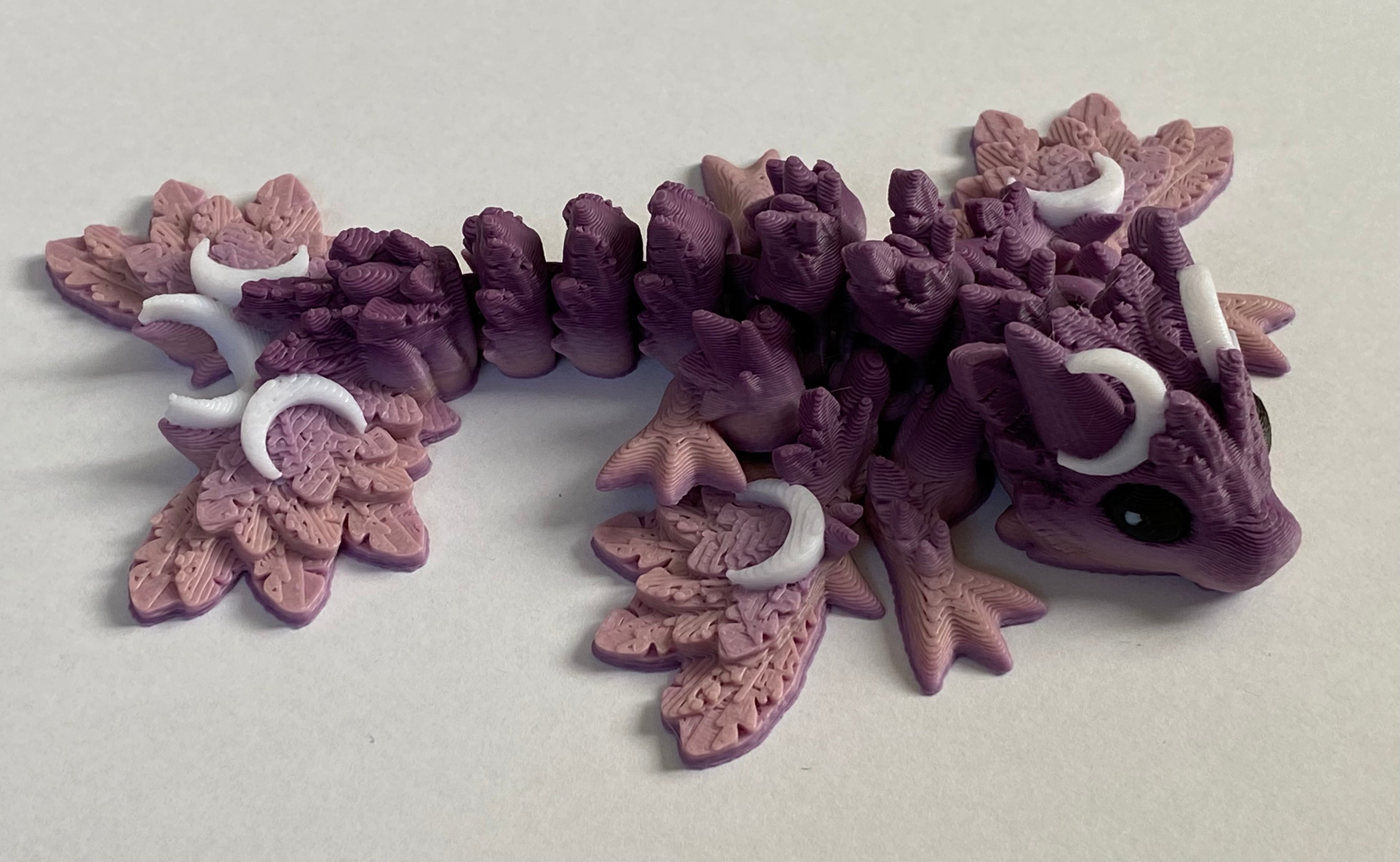 Small 3D Printed Lunar Dragon- Purple
