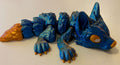 Tiny 3D Printed Wolf- Blue Orange