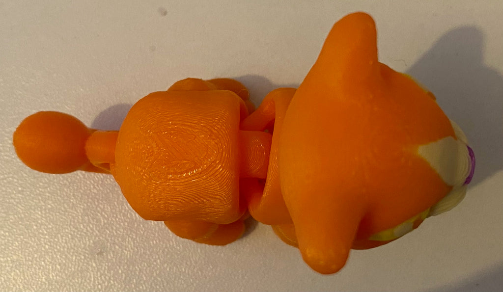 Tiny 3D Printed Cat- Orange