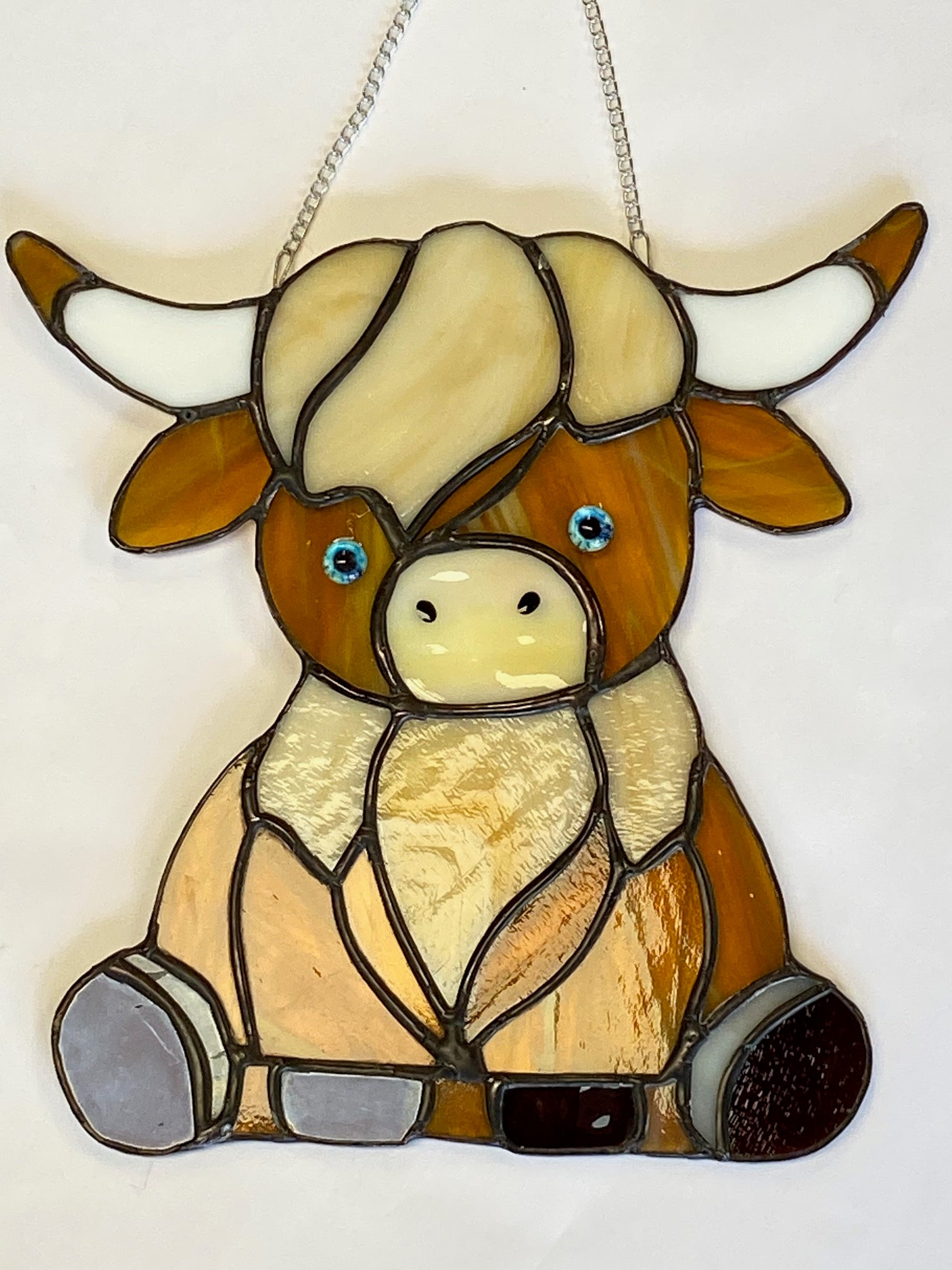 Stained Glass Highland Cow