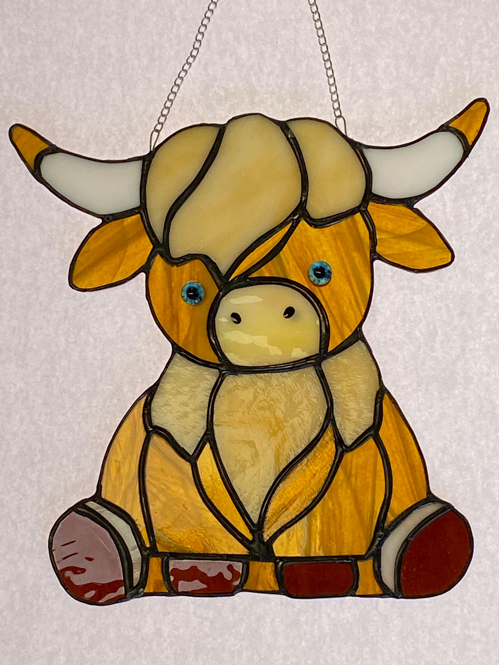 Stained Glass Highland Cow