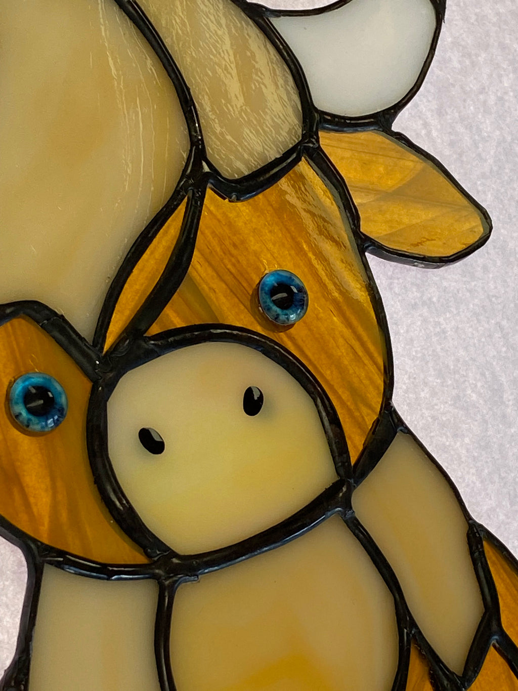 Stained Glass Highland Cow