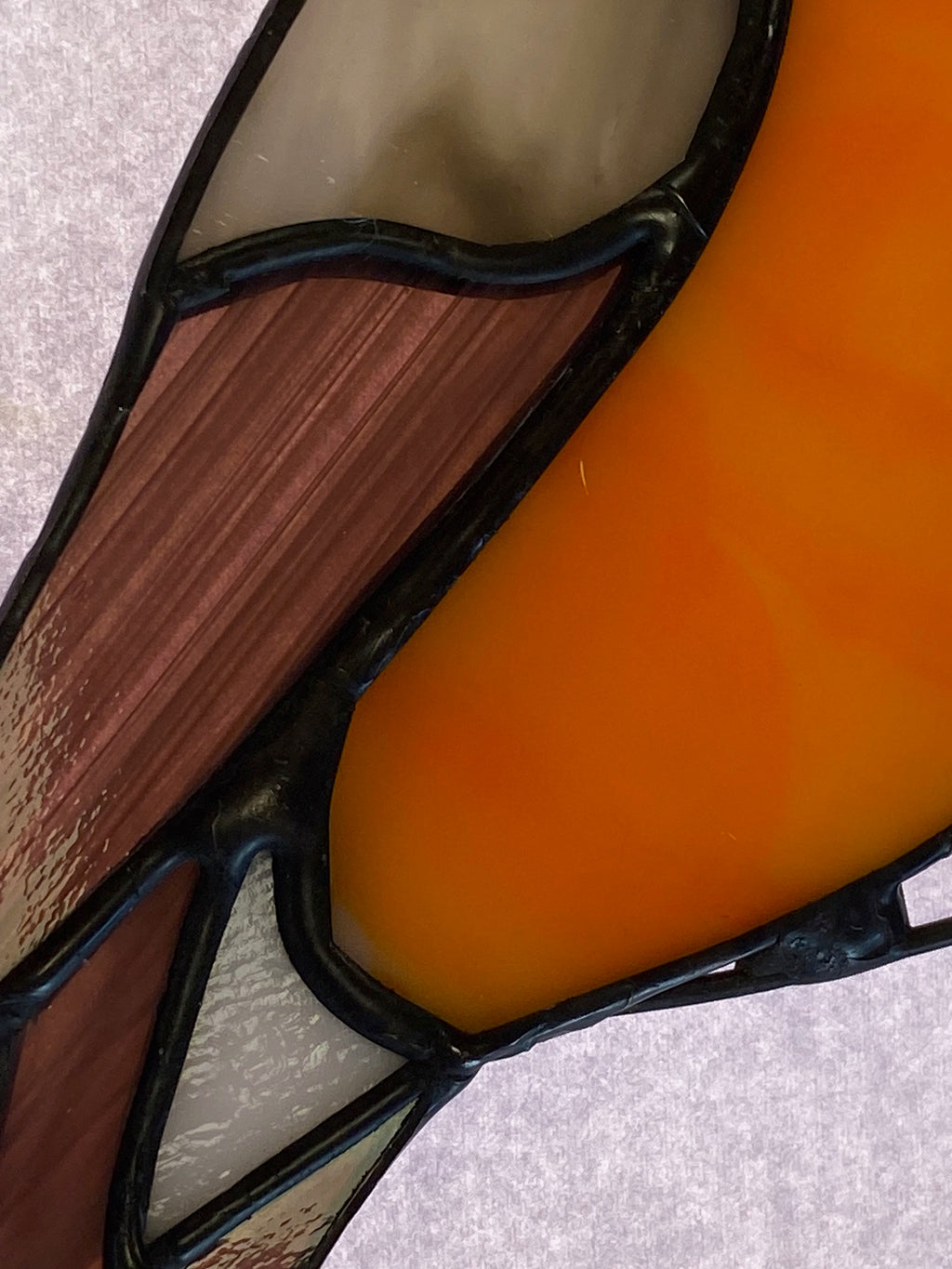 Stained Glass Bullfinch- Red Berries