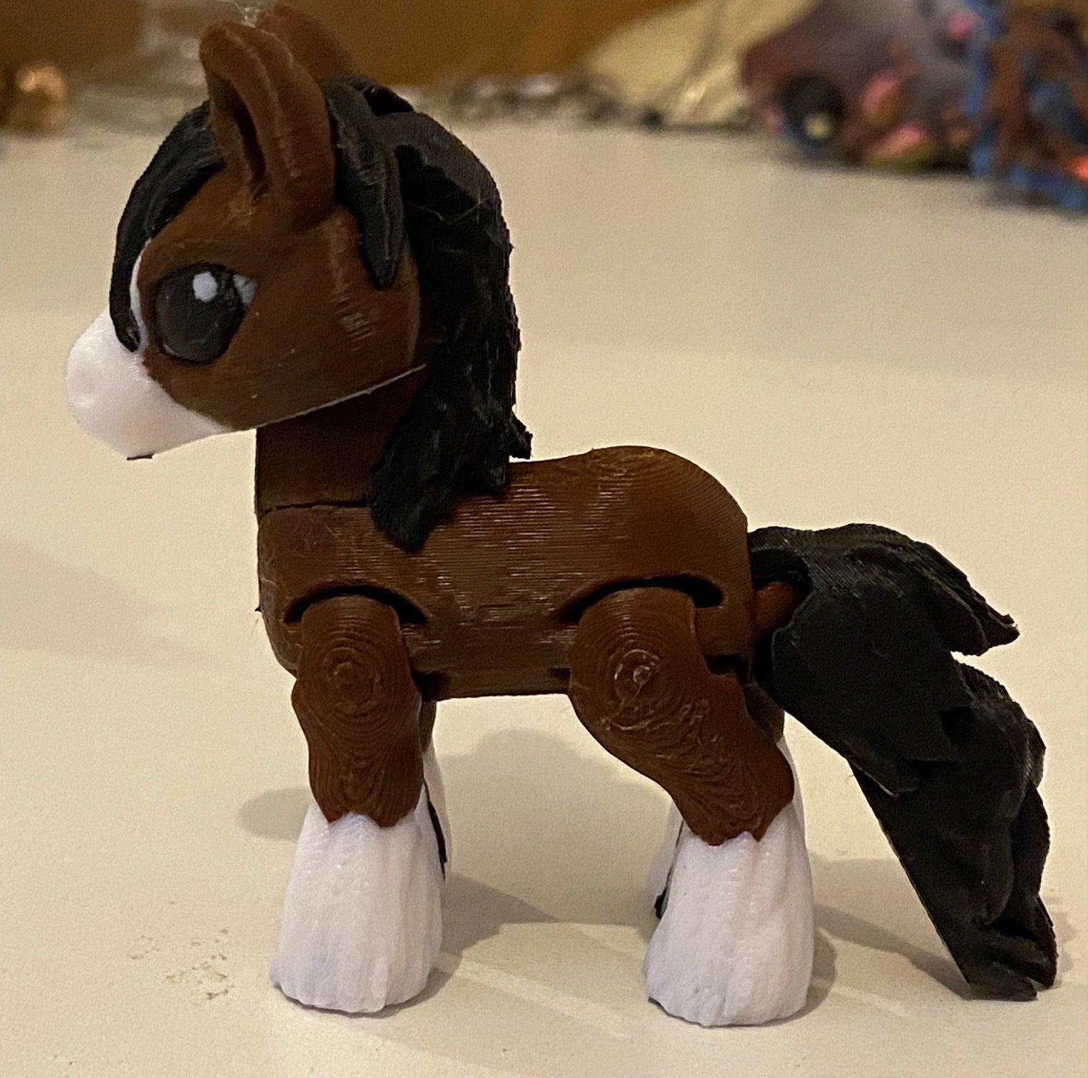 Tiny 3D Printed Horse- Brown