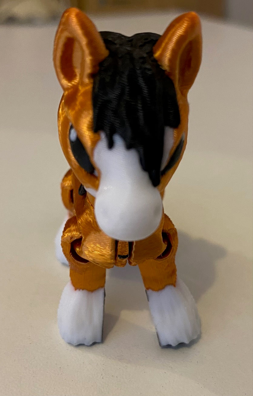Tiny 3D Printed Horse- Golden